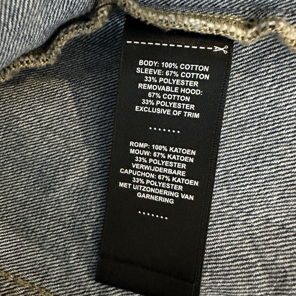 Harley Davidson Zip Off Sleeve Denim Jacket S Indigo Wash Hoodie Milwaukee, WI - Picture 6 of 13